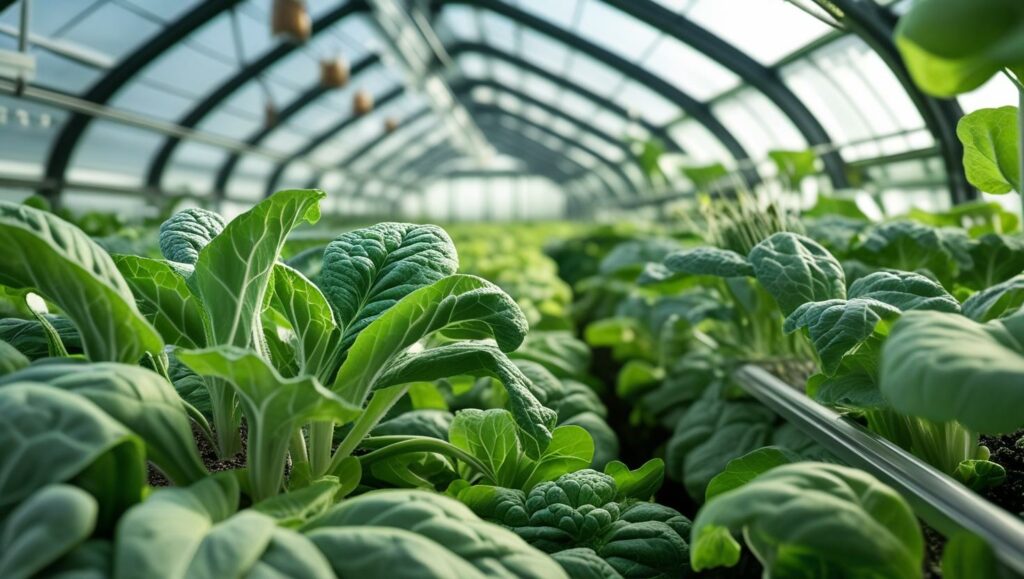 Fields and protected cropping structures